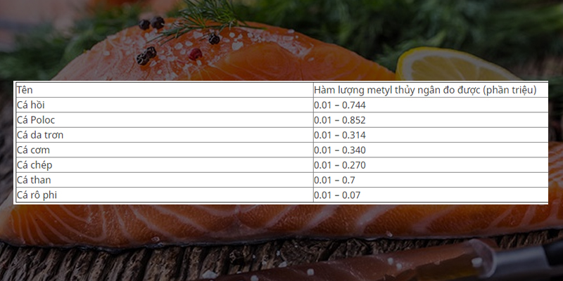 Những loại cá có hàm lượng thủy ngân cao